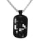 Men's Two-Tone Black Digital Camo Dog Tag Pendant Necklace, Stainless Steel, 24"