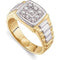 Men's 9-Stone Diamonds 14k Yellow and White Gold Ring, 11.5M (.38 Ctw, G-H, I1)