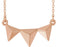 Geometric Pyramid Necklace, 14k Rose Gold 16-18"