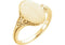 Satin-Brushed Oval Signet Ring, 14k Yellow Gold