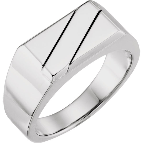 Men's Rectangle Ring, Sterling Silver