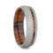 Sandblast Titanium 6mm Comfort-Fit Ironwood Ring