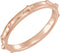 Semi-Polished 10k Rose Gold 2.50mm Rosary Ring Size 7