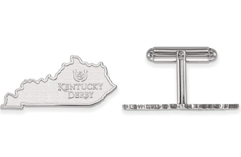 Sterling Silver Kentucky Derby Bullet Back Cuff Links