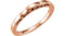 Cut-Out Paisley 3mm Stackable 14k Rose Gold Ring