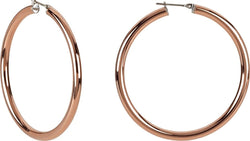 Amalfi Twisted Hoop Earrings, Immerse Plated Stainless Steel (4.50X55.00mm)