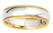 Sterling Silver and 14k Yellow Gold 7mm Comfort Fit Band, Size 9.5