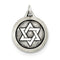 Sterling Silver Antiqued Star Of David Medal (21X18MM)