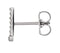 Rhodium-Plated 14k White Gold Diamond Letter 'L' Initial Stud Earring (Single Earring) (.04 Ctw, GH Color, I1 Clarity)