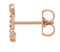 14k Rose Gold Diamond Letter 'J' Initial Stud Earring (Single Earring) (.05 Ctw, GH Color, I1 Clarity)