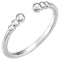 Graduated Beaded Ring, Rhodium-Plated 14k White Gold, Size 6.75