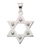 Diamond Star of David 14k White Gold Pendant