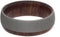 Sandblast Titanium 7mm Comfort-Fit Titanium Honduran Rosewood Burl Band, Size 4.25