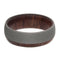 Sandblast Titanium 7mm Comfort-Fit Titanium Honduran Rosewood Burl Band