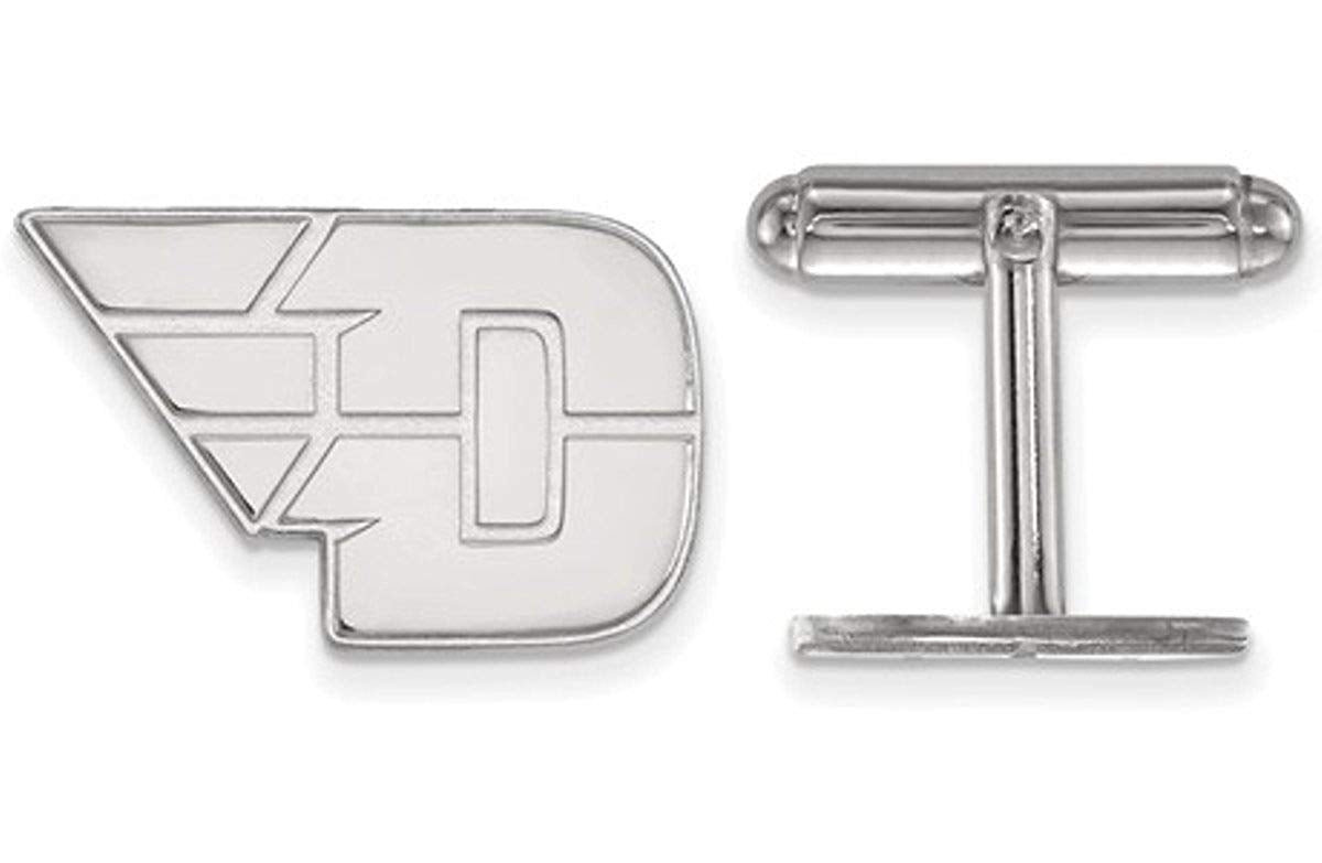 Rhodium-Plated Sterling Silver University Of Dayton Cuff Links, 15X22MM