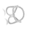 Triple Oval Silhouette CZ Rhodium Plated Sterling Silver Ring