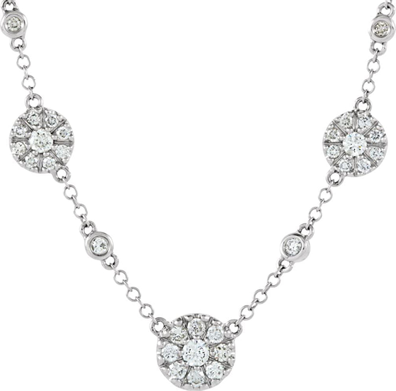 Diamond Pendant Necklace in 14k White Gold, 18" (1/2 Cttw)