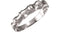 Women's Rhodium-Plated 14k White Gold Bamboo Design 5mm Band, Size 4