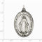 Sterling Silver Antiqued Miraculous Medal (42X25MM)