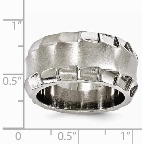 Templar Collection Titanium Faceted Edge 12mm Wedding Band, Size 8