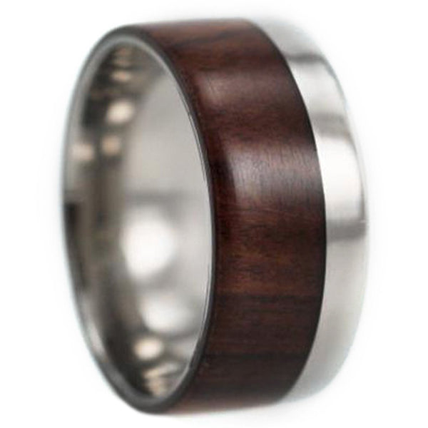 Desert Ironwood 10mm Comfort Fit Titanium Wedding Band, Size 10