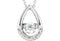 Mystara Diamond Teardrop Pendant 14k White Gold Necklace, 18" (1/8 Cttw)