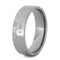 Hammered 7mm Comfort-Fit Brushed Titanium Wedding Band