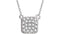 Diamond Square Bar Pendant Necklace in 14k White Gold, 18" (1/6 Cttw)