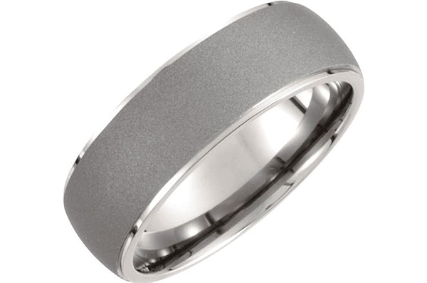 Titanium 7.5mm Satin Black Comfort Fit Band