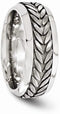 Soul Collection Titanium and Stainless Steel Wheat-Grain 9mm Beveled Bands,Size 11