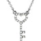 Diamond Skeleton Key Platinum Pendant Necklace, 16.5" (1/8 Cttw)