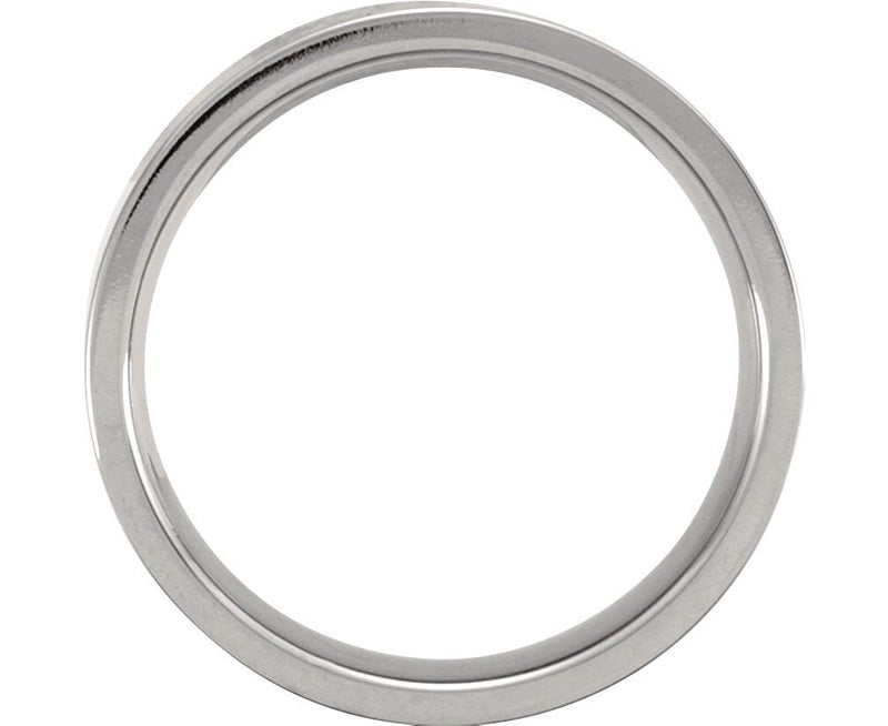 Titanium 6mm Comfort Fit Flat Band, Size 10.5