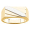 Men's 10k Yellow and White Gold Flat Top Ring