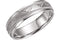 Patterned Milgrain 6mm Comfort-Fit 14k White Gold Band