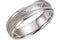 Patterned Milgrain 6mm Comfort-Fit 14k White Gold Band