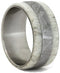 Deer Antler, Gibeon Meteorite 10mm Comfort-Fit Titanium Band, Size 4.25