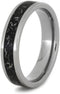 Black Meteorite Stardust 5mm Comfort-Fit Titanium Band, Size 6.25