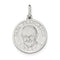 Sterling Silver Matte Papa Francesco Medal Pendant