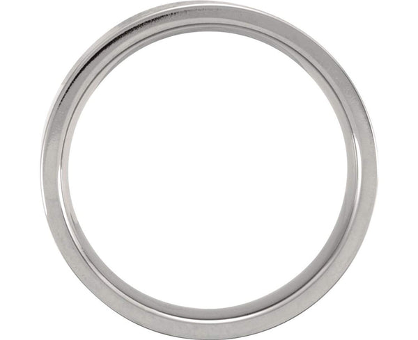 Titanium 6mm Comfort Fit Flat Band, Size 7.5