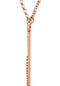 11-Stone Diamond 'Mom' Heart 14k Rose Gold Pendant Necklace, 16" (0.1 Cttw)