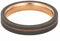 His and Hers Wedding Set, Sandblast Titanium Overlay, Comfort-Fit 14k Rose Gold Wedding Bands, M15-F8.5