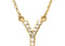 14k Yellow Gold Diamond Initial 'Y' 1/10 Cttw Necklace, 16" (GH Color, I1 Clarity)