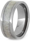 Deer Antler Inlay 8mm Comfort Fit Titanium Band