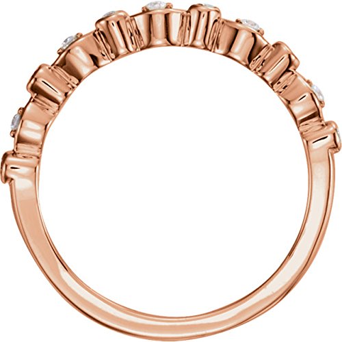Diamond Stackable 1.7mm Band, 14k Rose Gold (1/8 Cttw, H+ Color, SI Clarity)