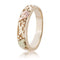 Men's Wedding Band, 10k Yellow Gold, 12k Green and Rose Gold Black Hills Gold Motif