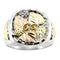 Men's Diamond-Cut Leaves Ring , Sterling Silver, 12k Green and Rose Gold Black Hills Gold Motif, Size 12.5