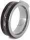 Created Black Fire Opal, Dinosaur Bone, Gibeon Meteorite 7mm Comfort-Fit Titanium Wedding Band, Size 11.75