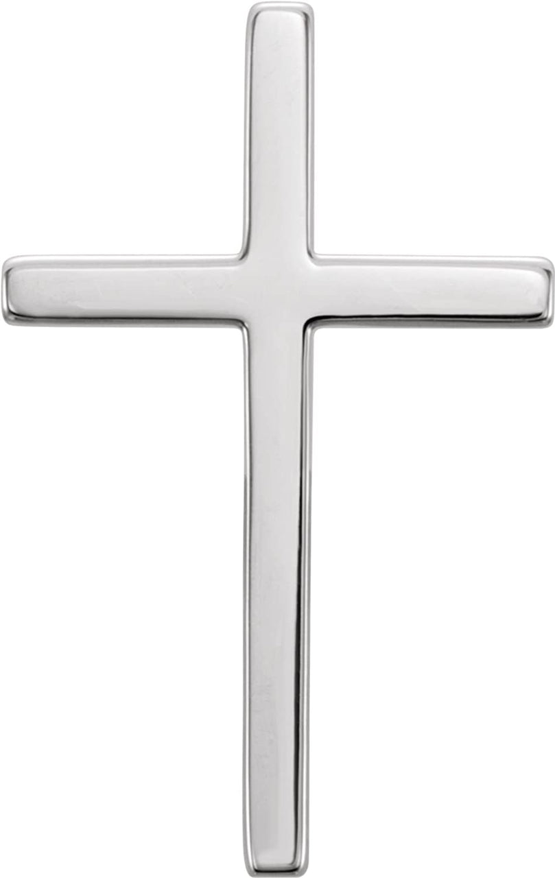 True Cross Rhodium-Plated 14k White Gold Pendant (17.7x11.25MM)