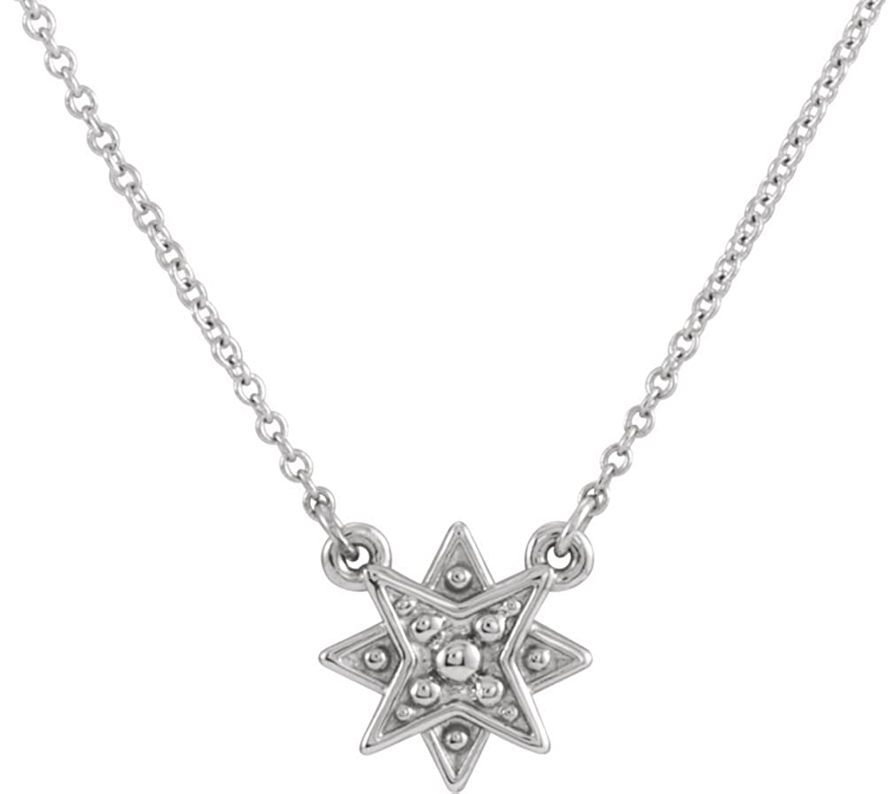 Star Necklace, Sterling Silver, 16-18"