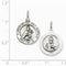 Sterling Silver Queen Of The Holy Scapular Medal Charm Pendant (22X12 MM)